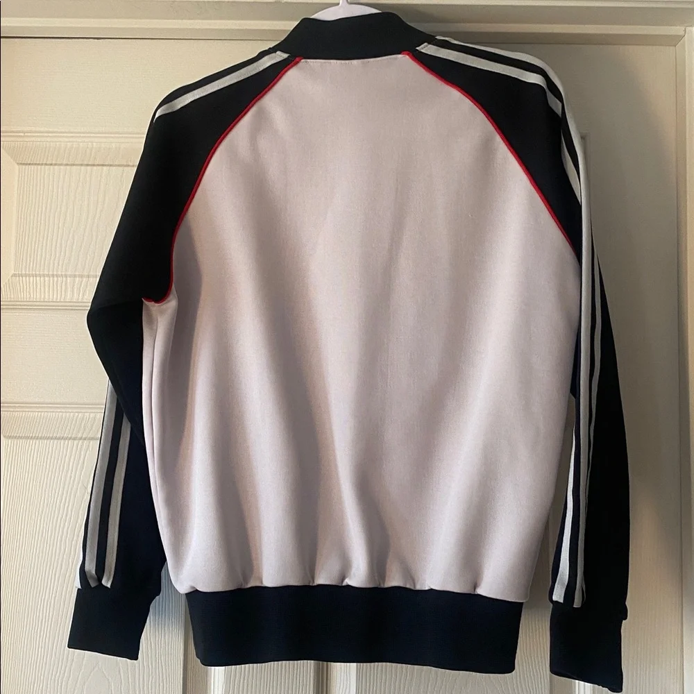 Adidas Vintage YK2 Black and White Zip-Up Jacket with Red Details.  Sz M.  Box4 - Picture 3 of 4